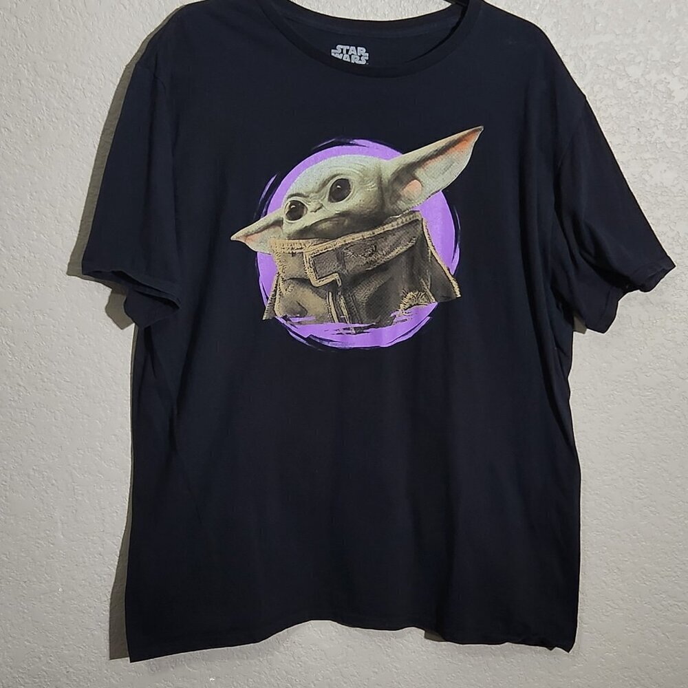 Star Wars Shirt Mens XL Black Grogu Baby Yoda Mandalorian Tee Fifth Sun Disney